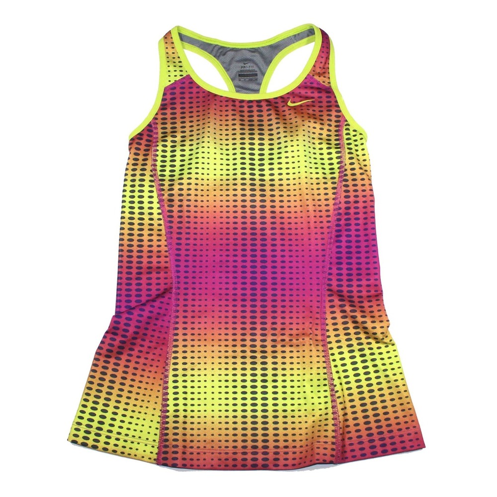 Nike Dri-Fit Racerback Gradient Dot Built in Bra Tank Top Womens Size‎ XS